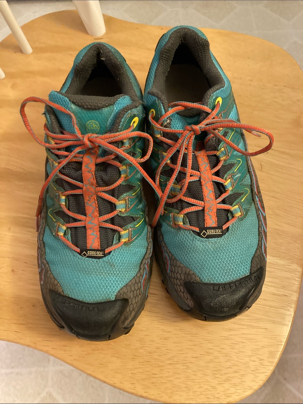 La Sportiva Teal and Orange Women's Trail Running Shoes